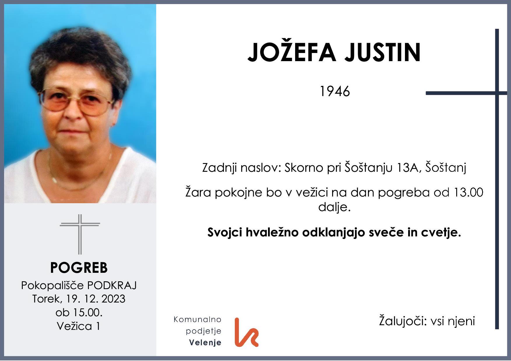 Justinjozefa19461pogrbtorekobpetjanstiuripodkraj