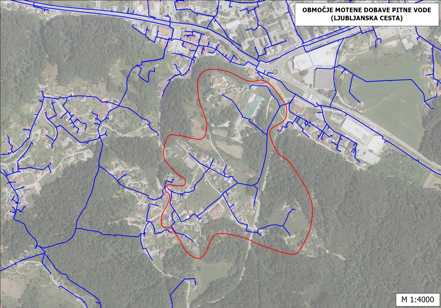 OBMOČJE MOTENE DOBAVE PITNE VODE