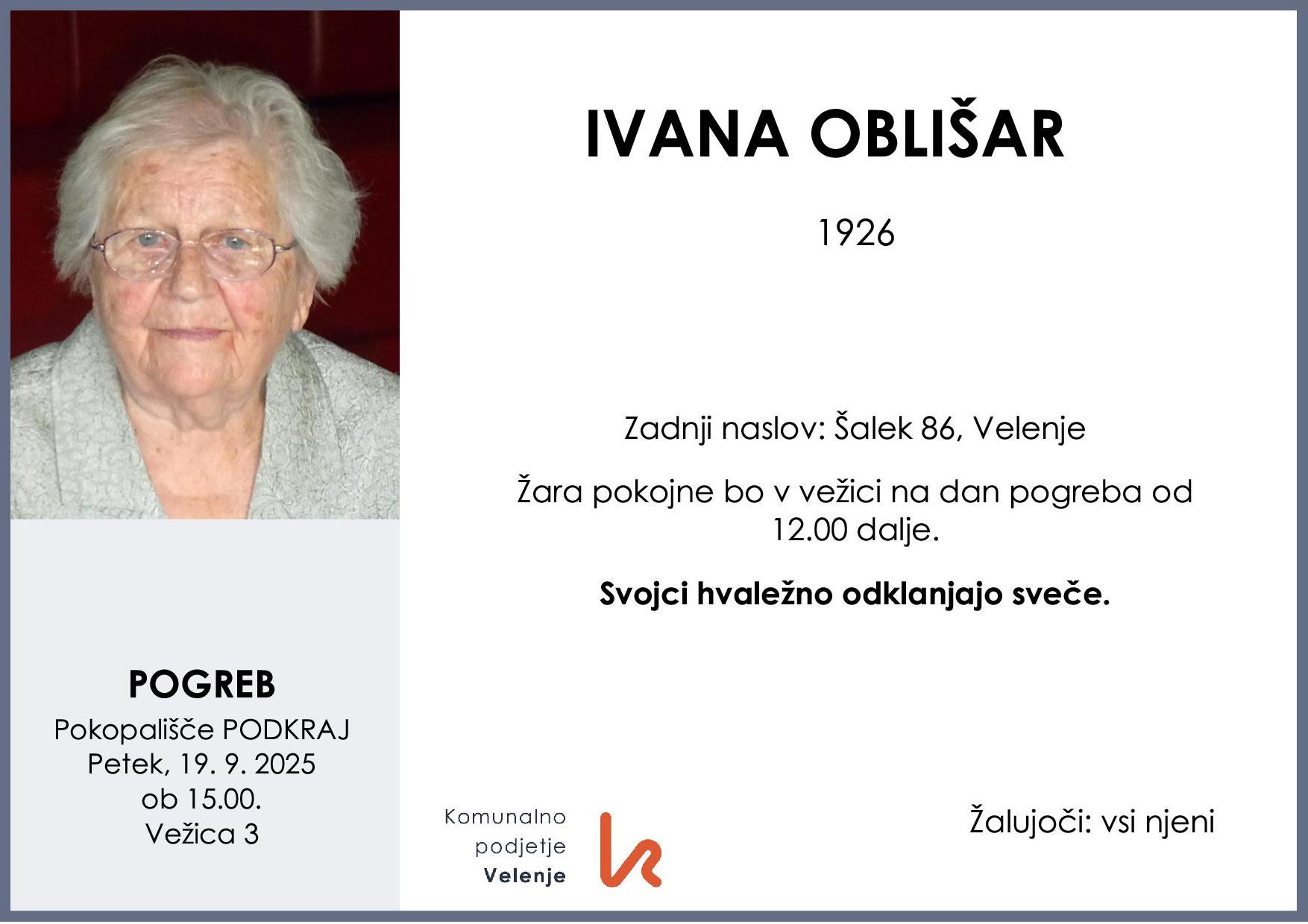 Oblišar Ivana 1926 1