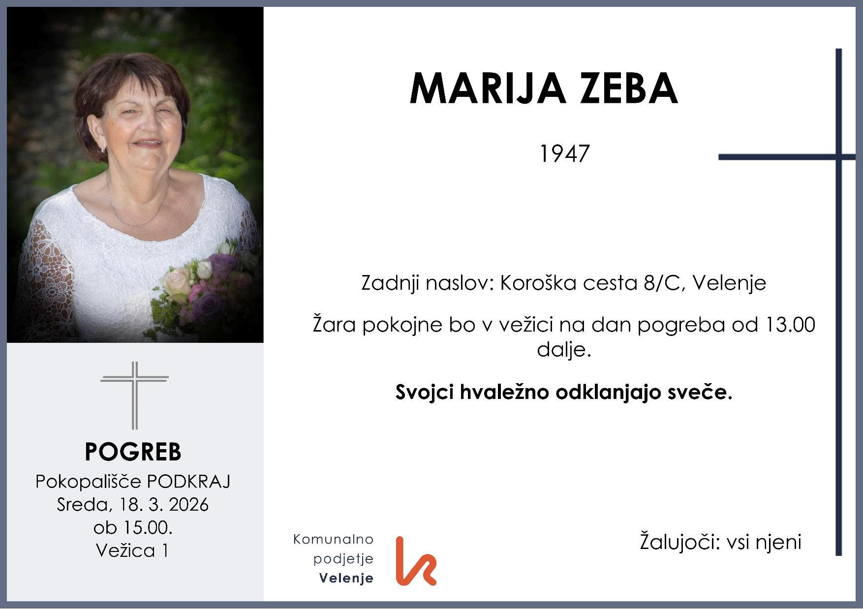 ZEBA MARIJA 19471