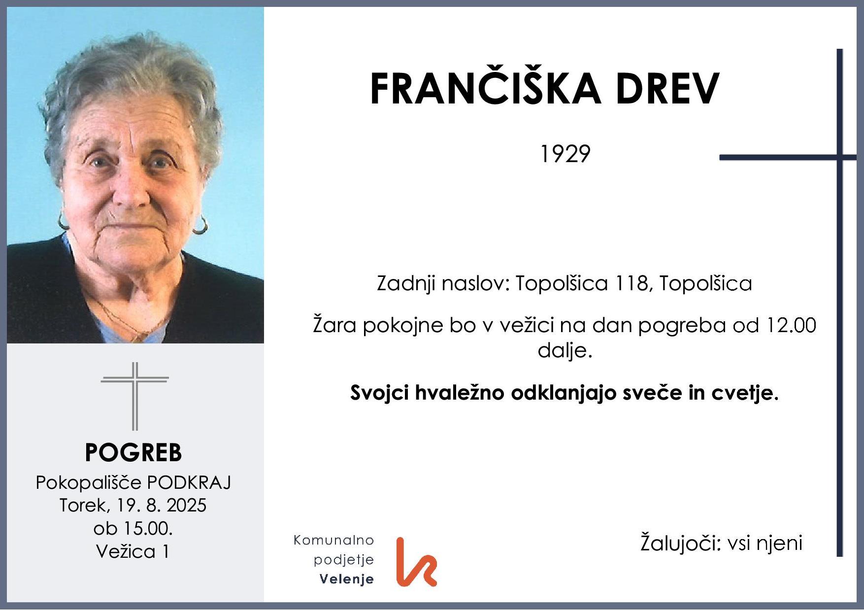 drev frančiška 19291