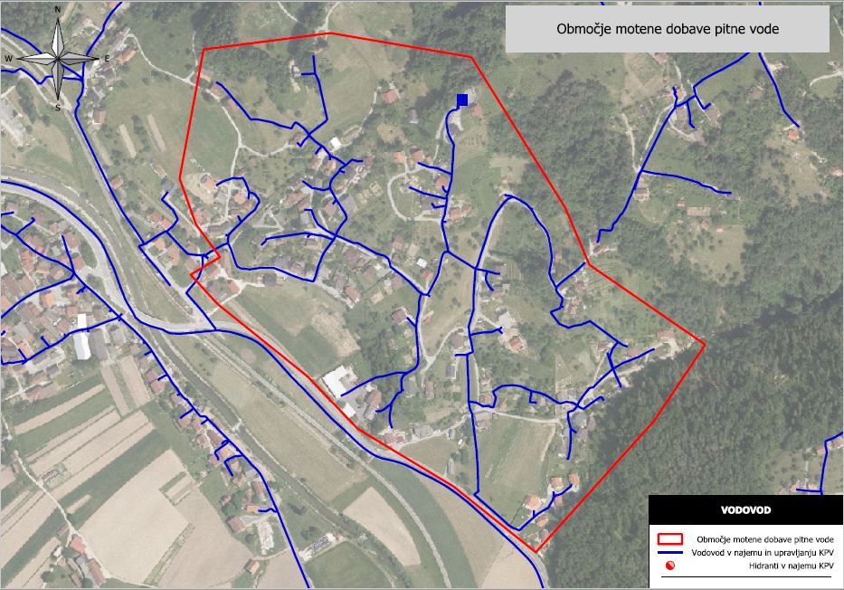 Obmocje motene dobave pitne vodeGavce