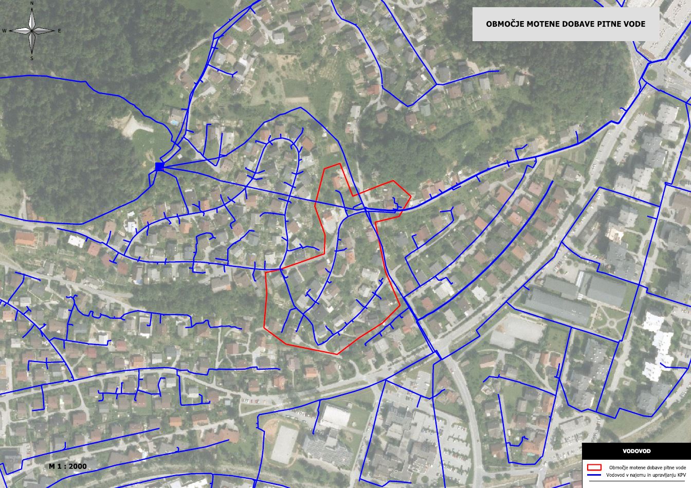 Motnje dobave pitne vode Efenkova Šmarska