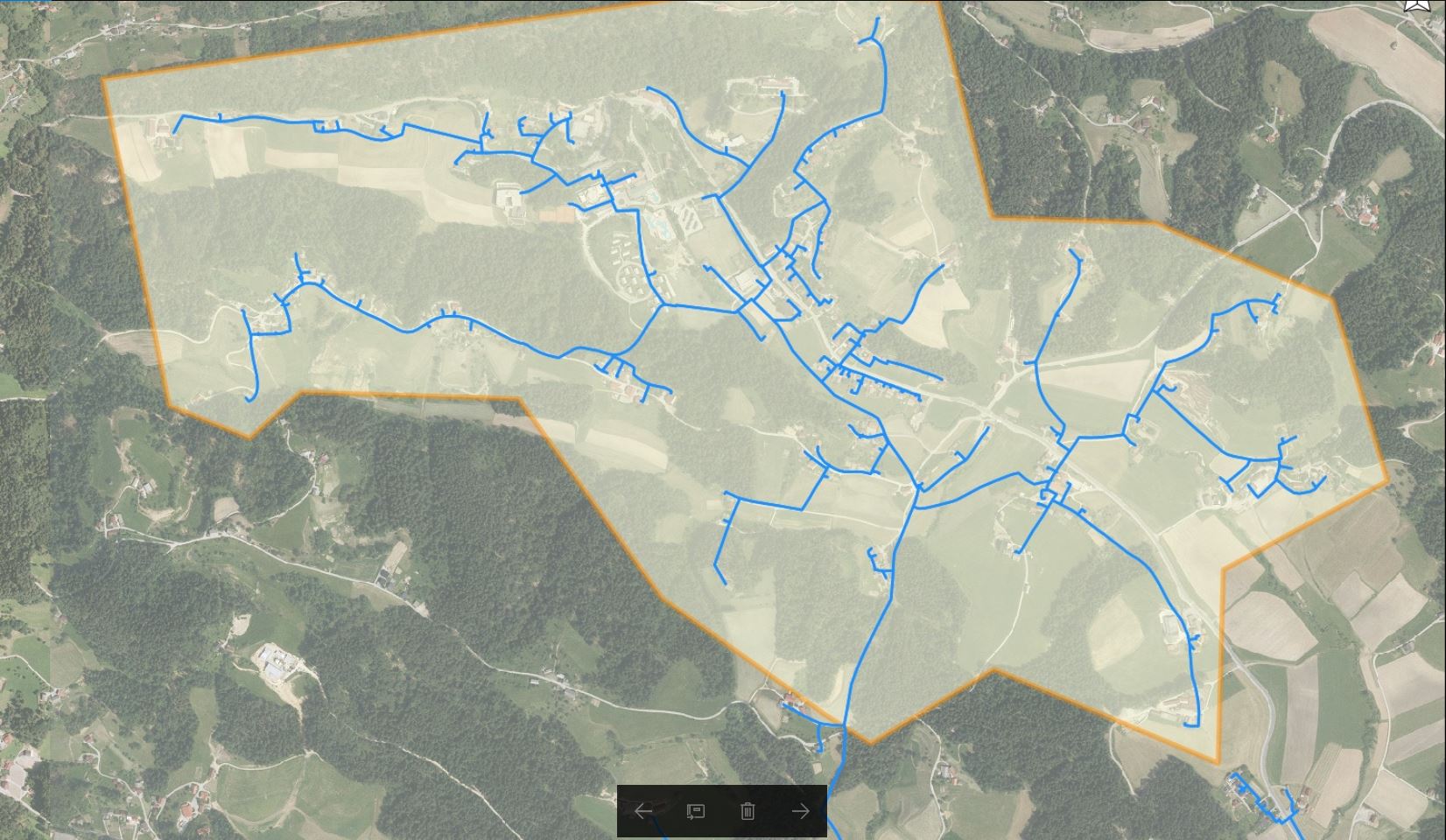 Območje prekinitve dobave toplotne energije v Topolšici, 3.8.2017