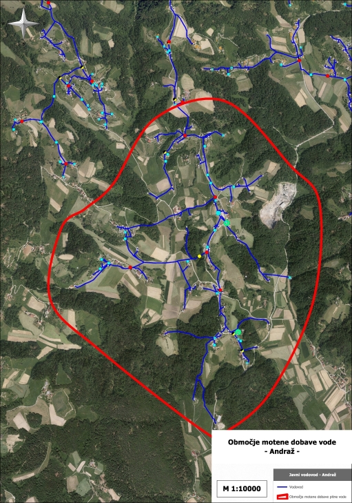 Andraz obmocje motene dobave