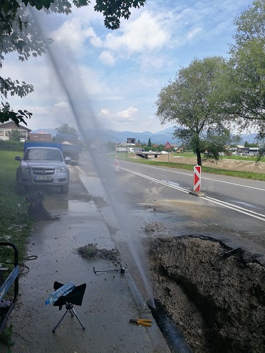 Okvara Partizanska cesta v Velenju