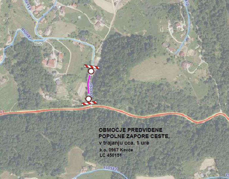 popolna zapora medkrajevne ceste Sentilj Loznica