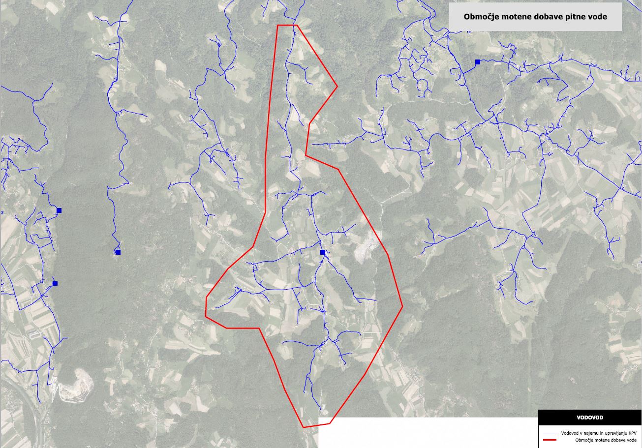 Motnje dobave vode 25.4.2019