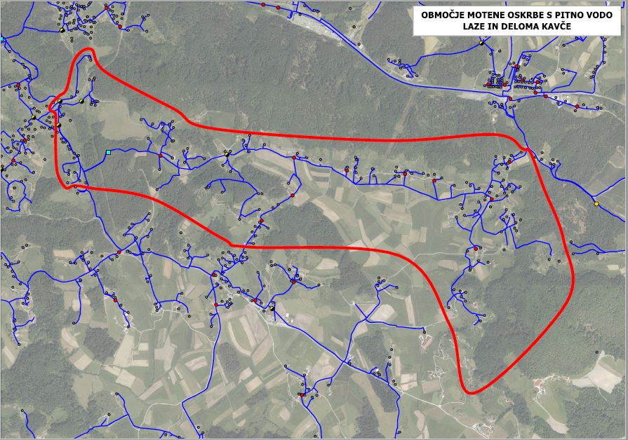 Obmocje motenj dobave 20.6.2019