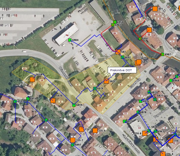 2024 11 22 Prekinjena dobava toplotne energije Glavni trg Soštanj