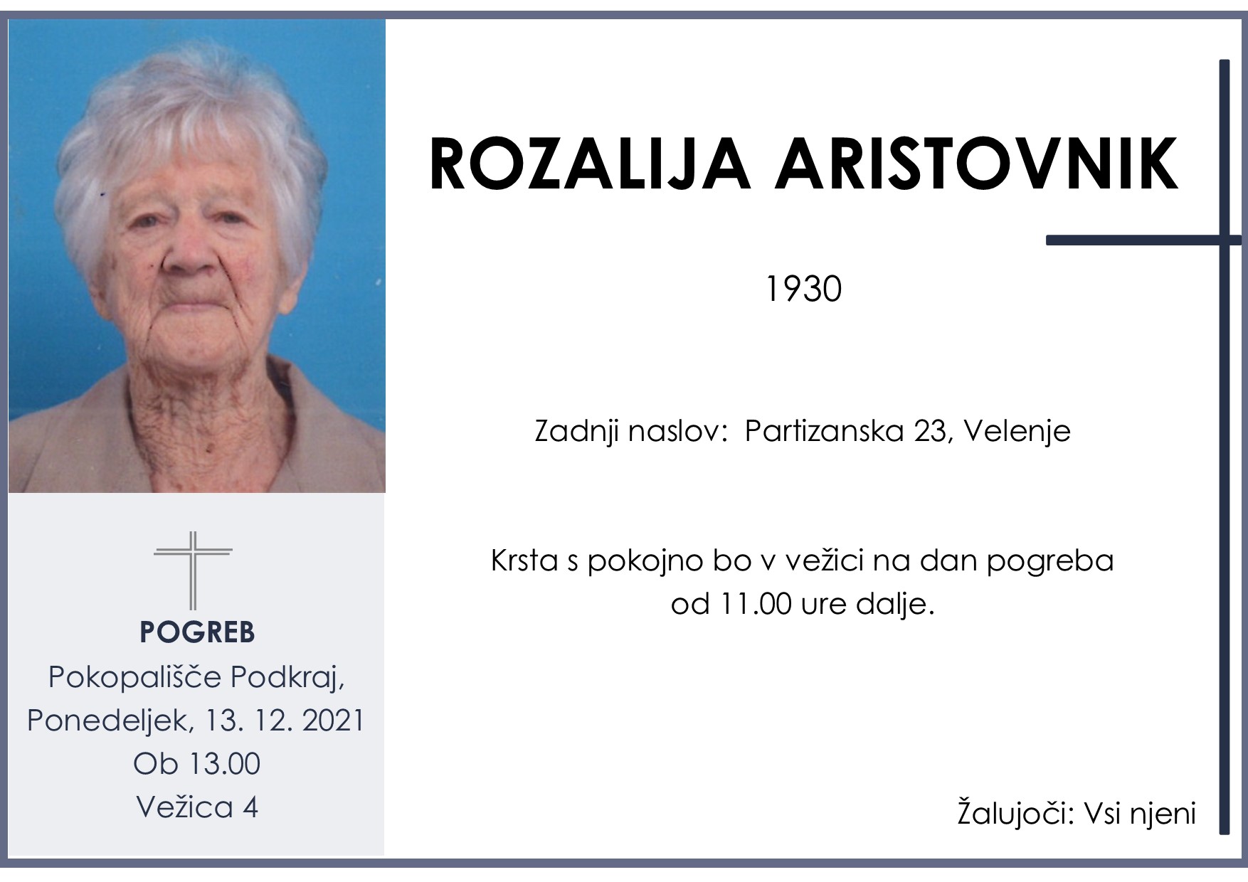 Aristovnik Rozalija 1930