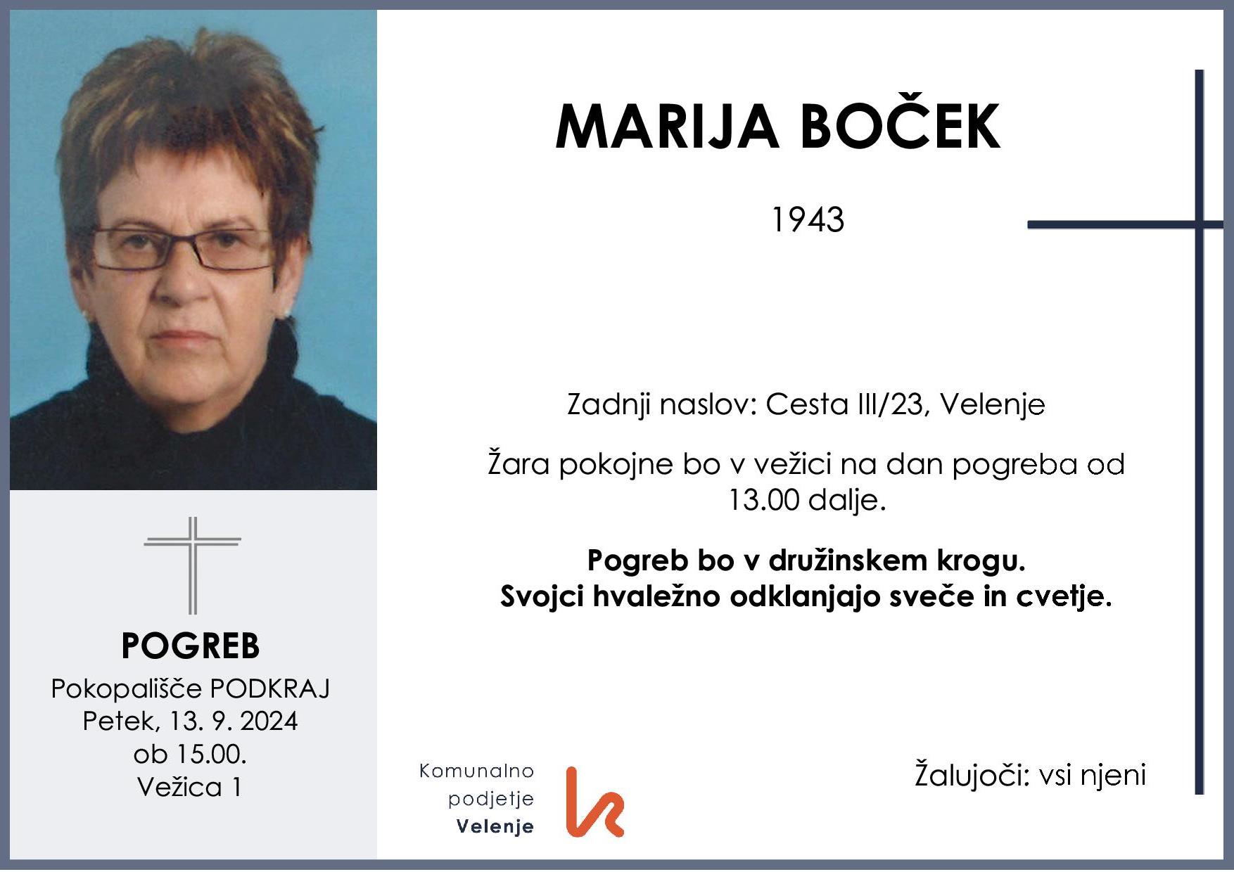 Boček Marija 1943 1