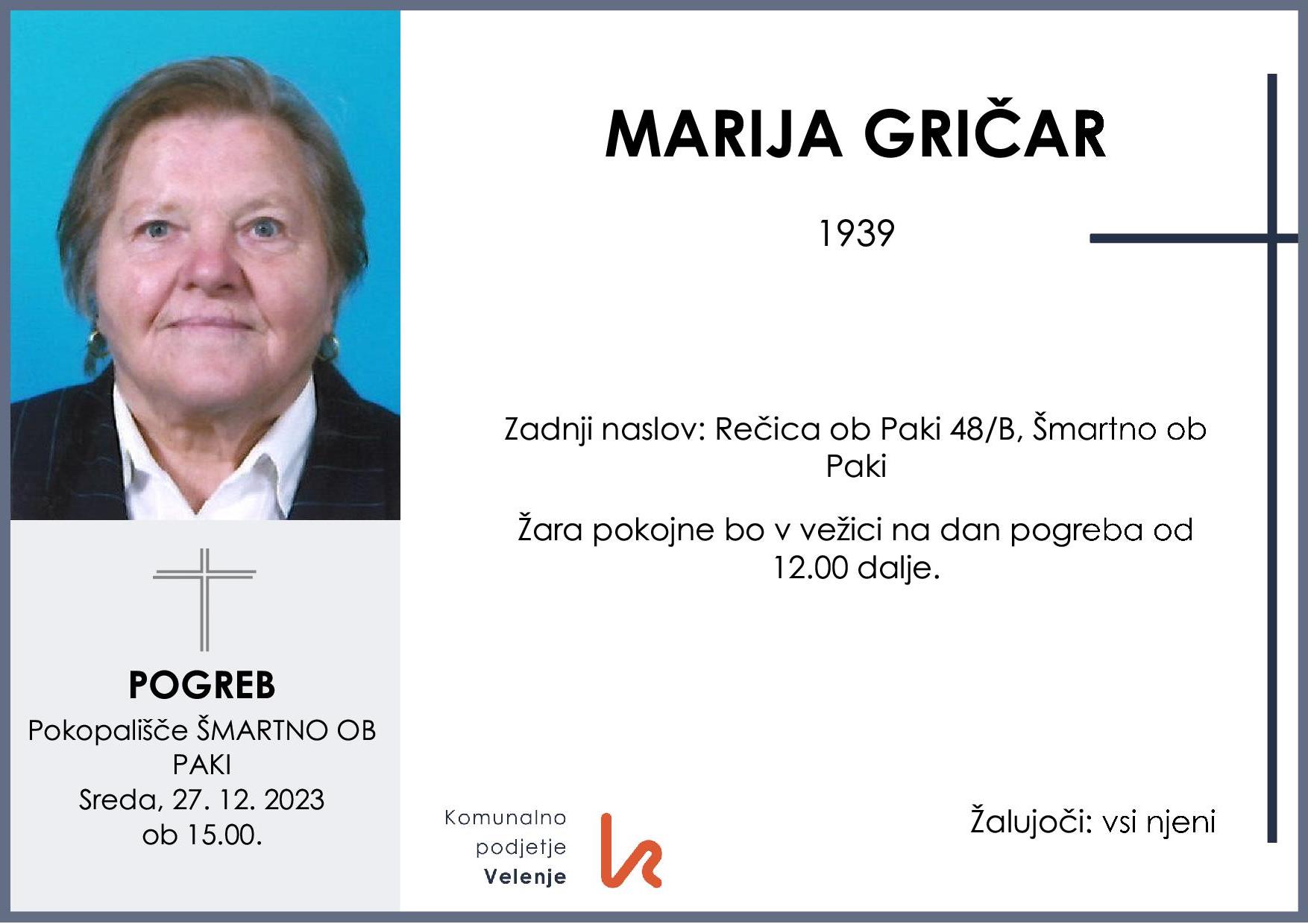 Gričar Marija1939 1