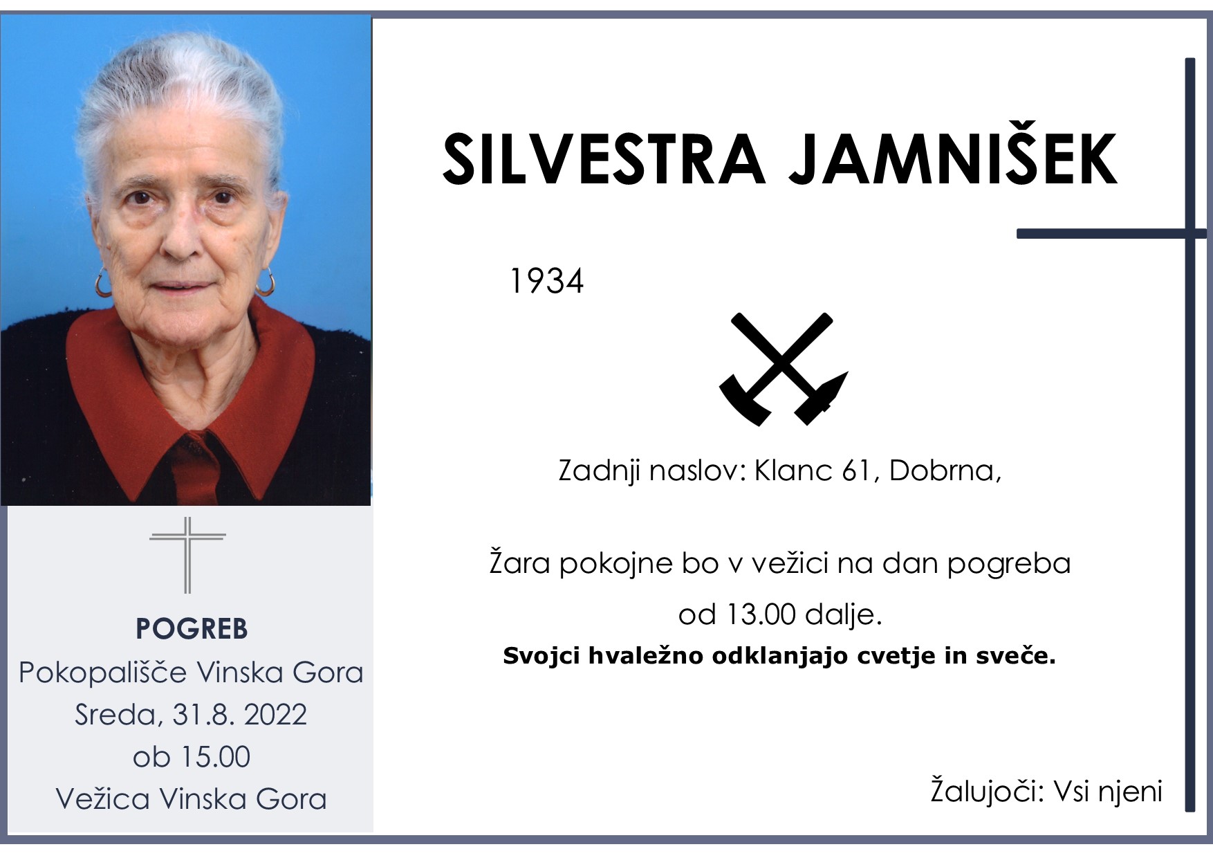 Jamnišek Silvestra 1934
