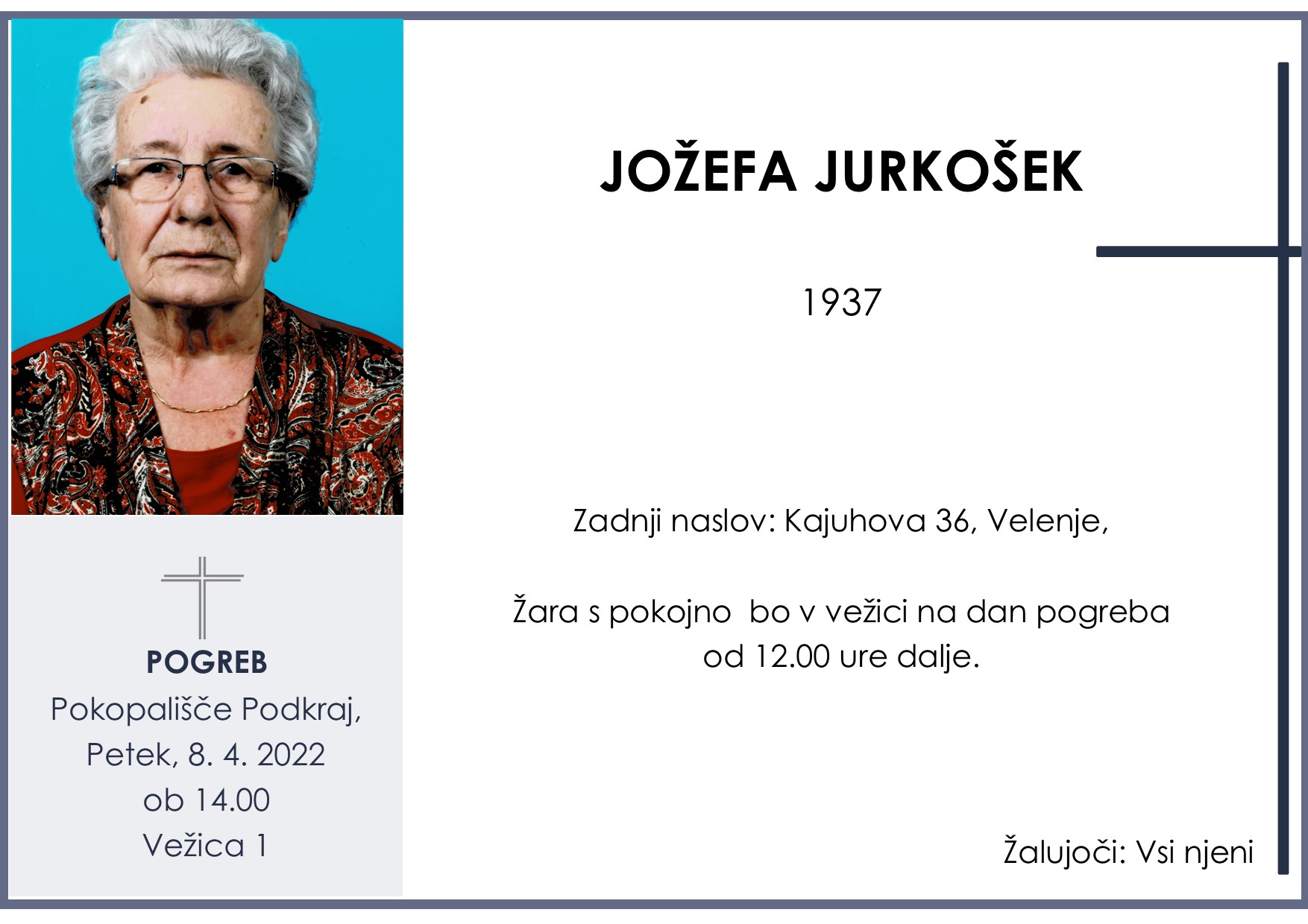 Jurkošek Jožefa 1937