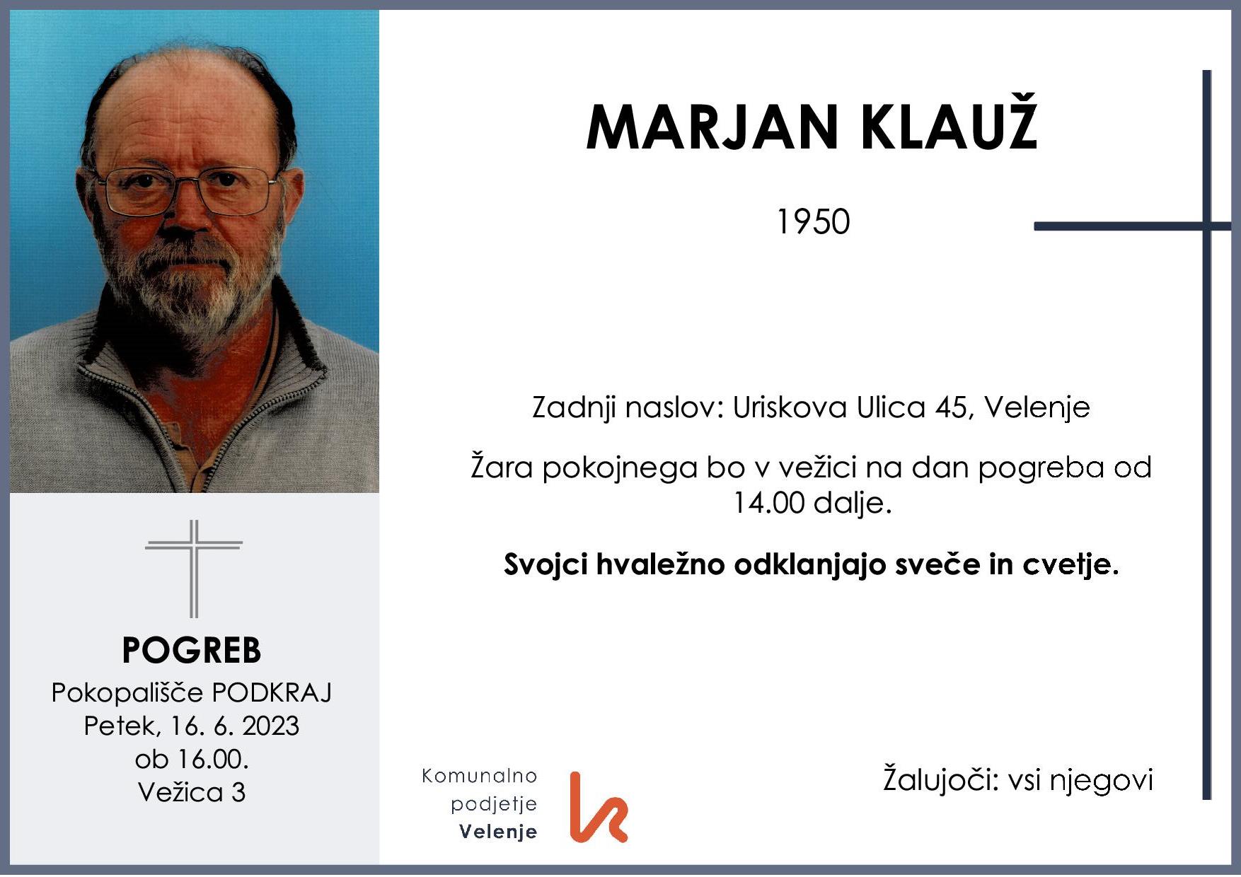 Klauž Marjan 1950 1