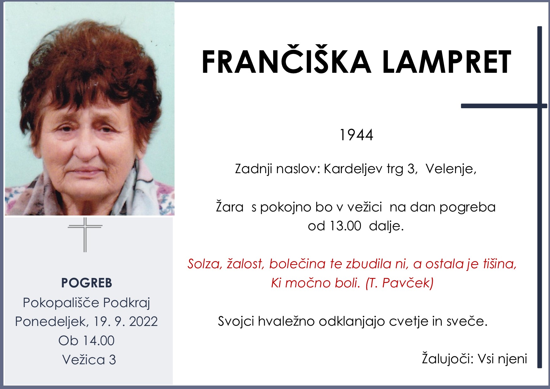 Lampret Frančiška 1944
