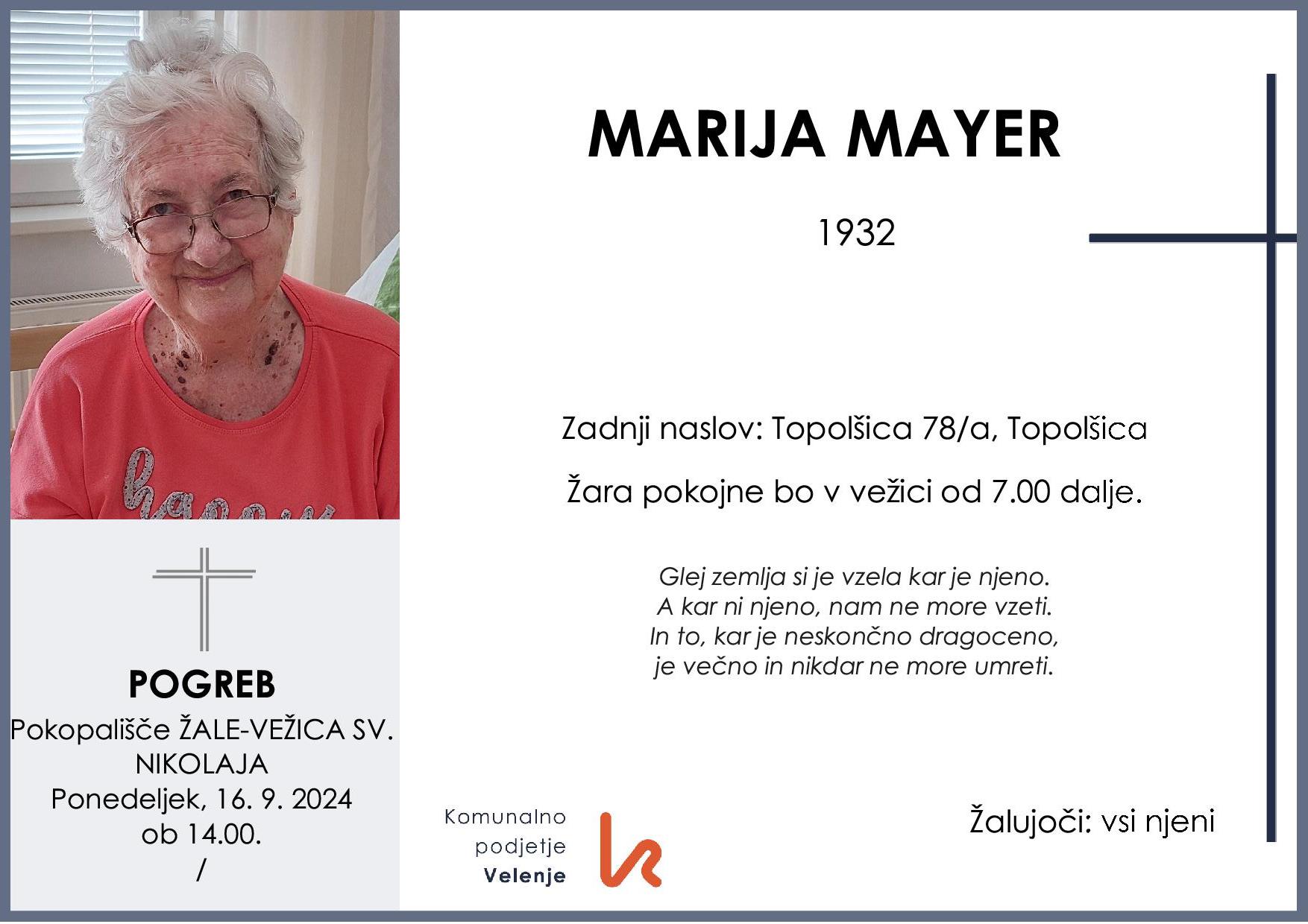 Mayer Marija 1932 1