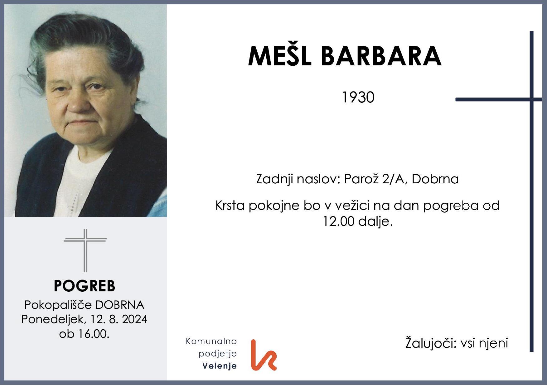 Mešl Barbara 1930 11