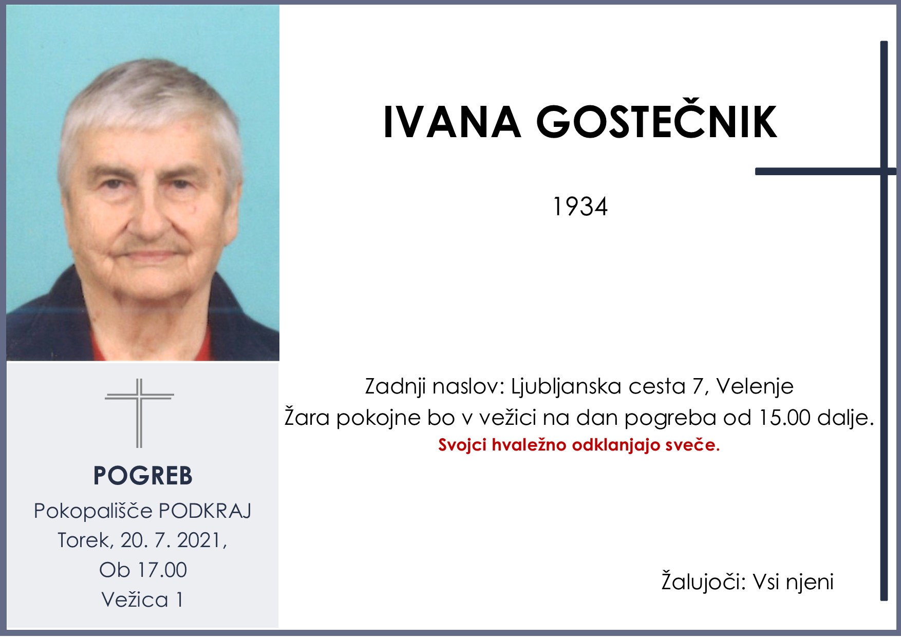 Gostečnik Ivana Podkraj 20.7.2021 ob 17.00