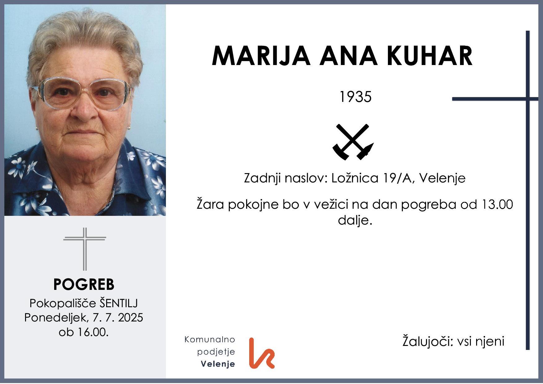 OsmrtnicaKuharMarijaAna2