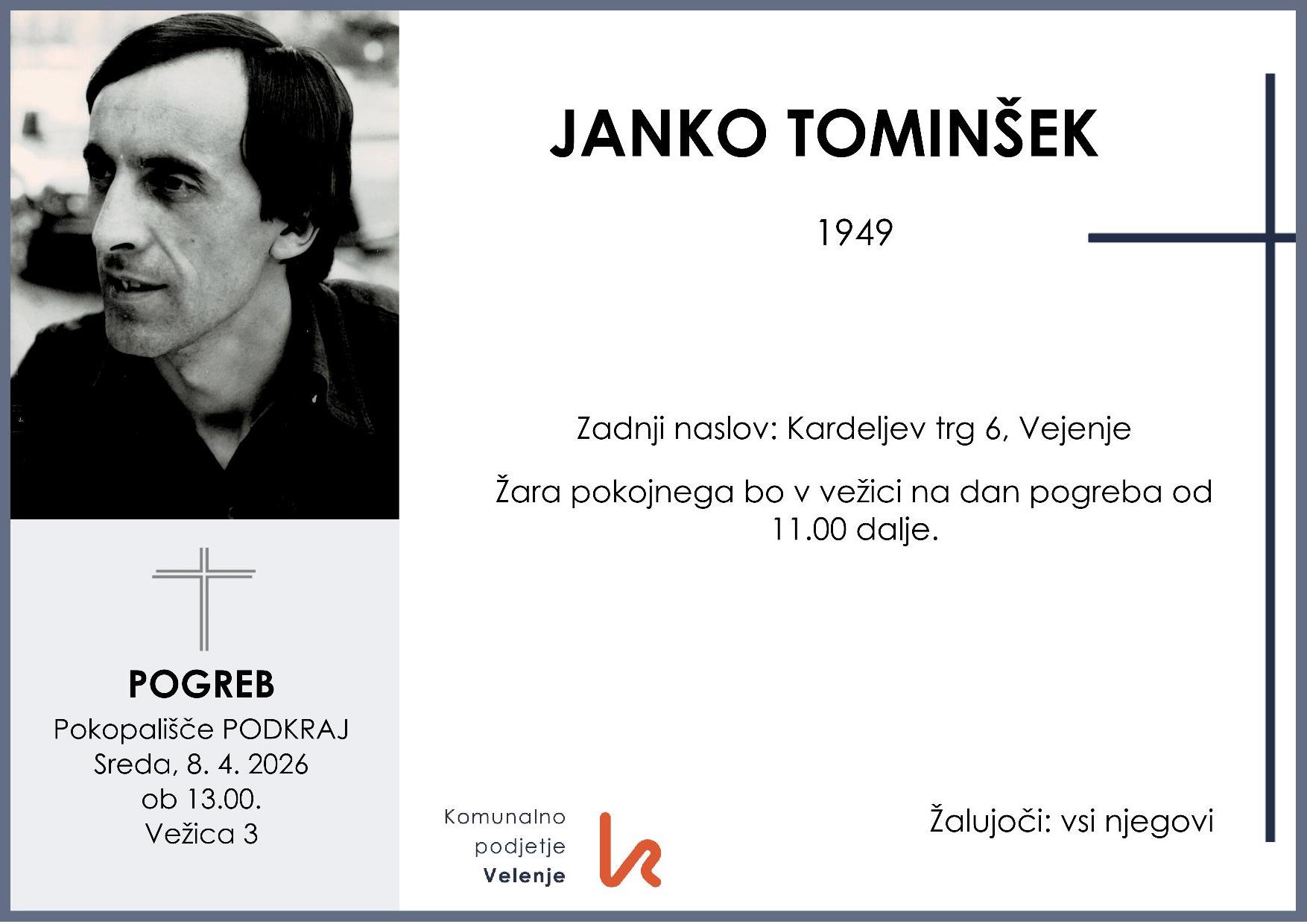 OsmrtnicaTominšekJanko1949