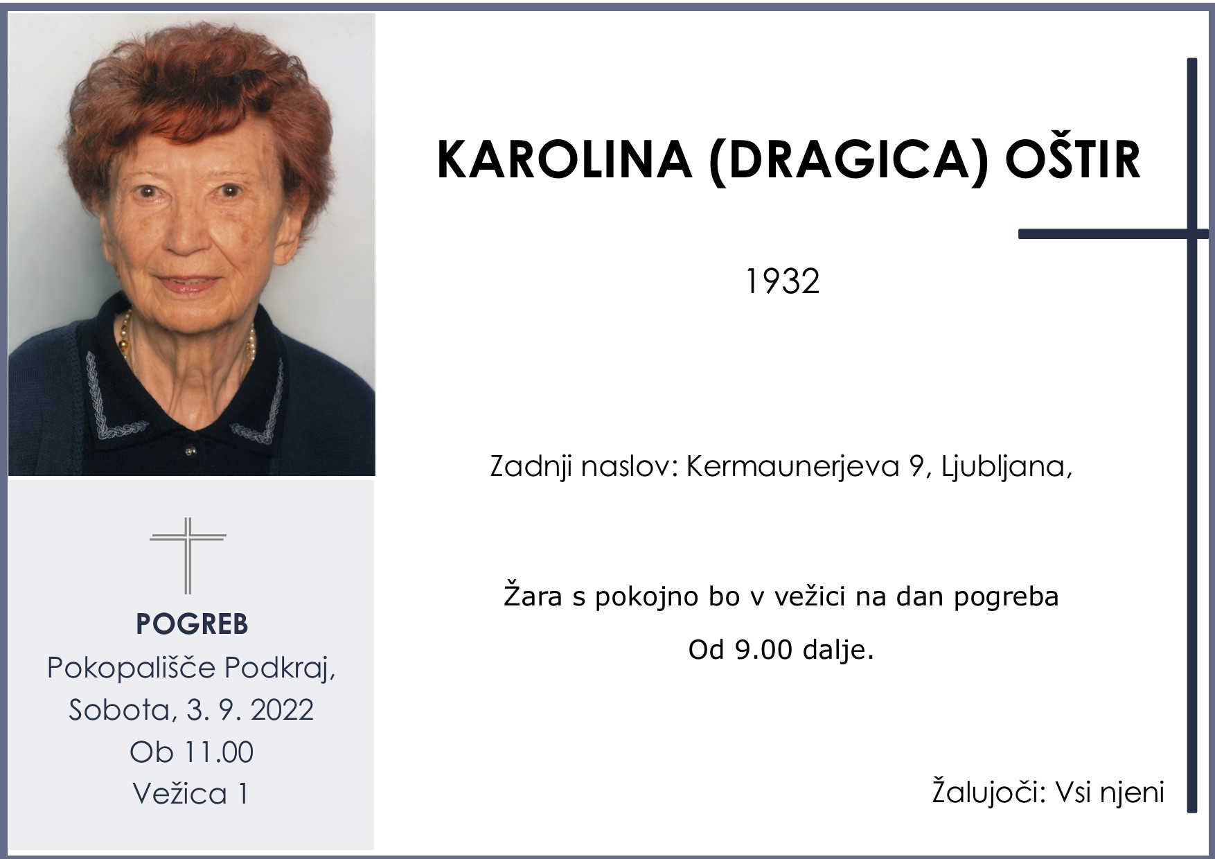 Oštir Karolina dragica 1932