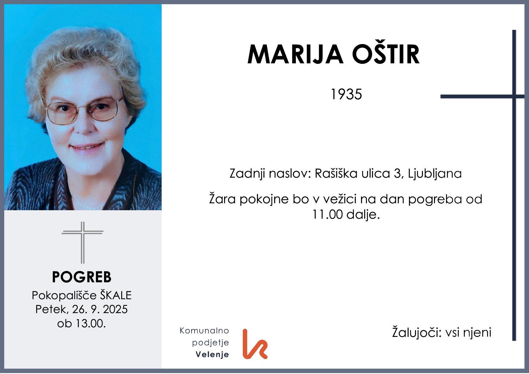 Oštir Marija 1935 1