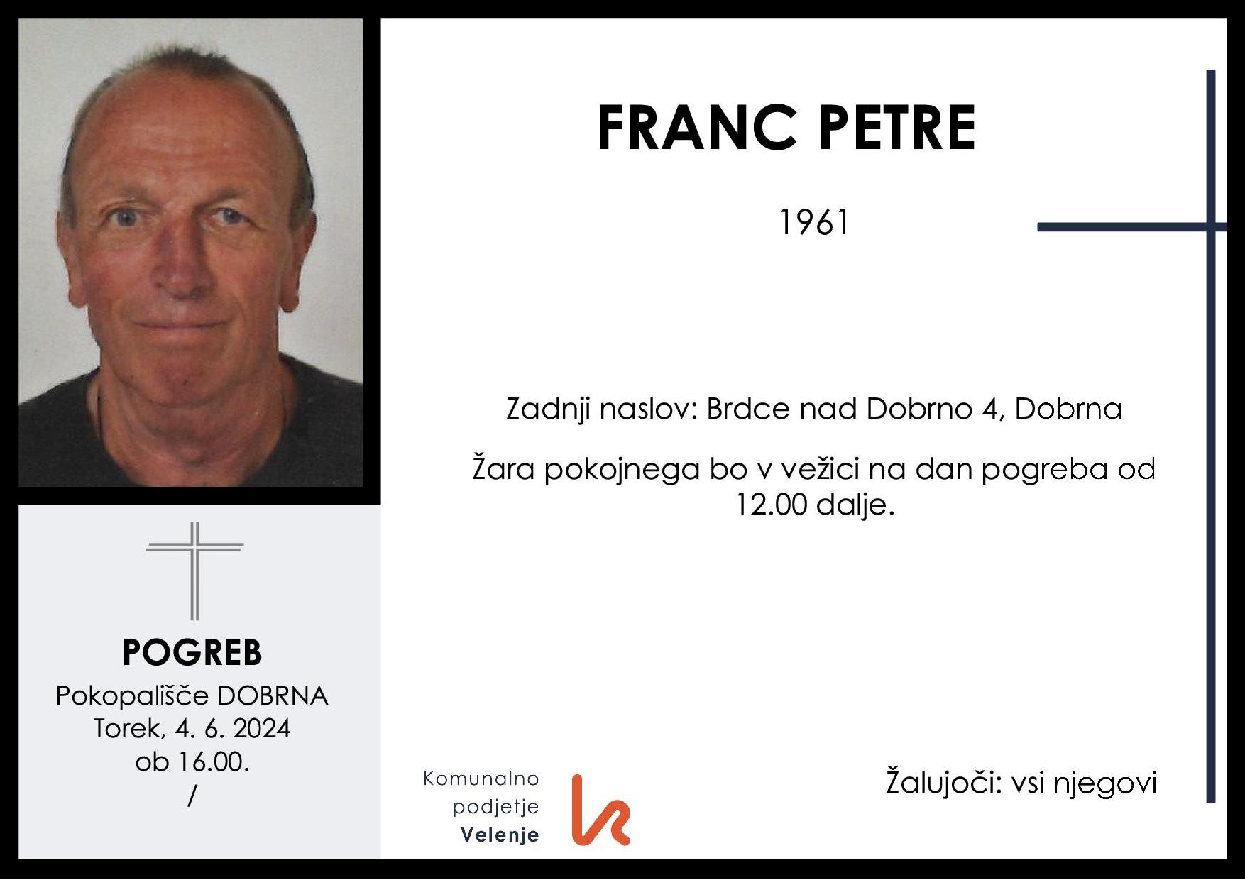 Petre Franc 1961 1