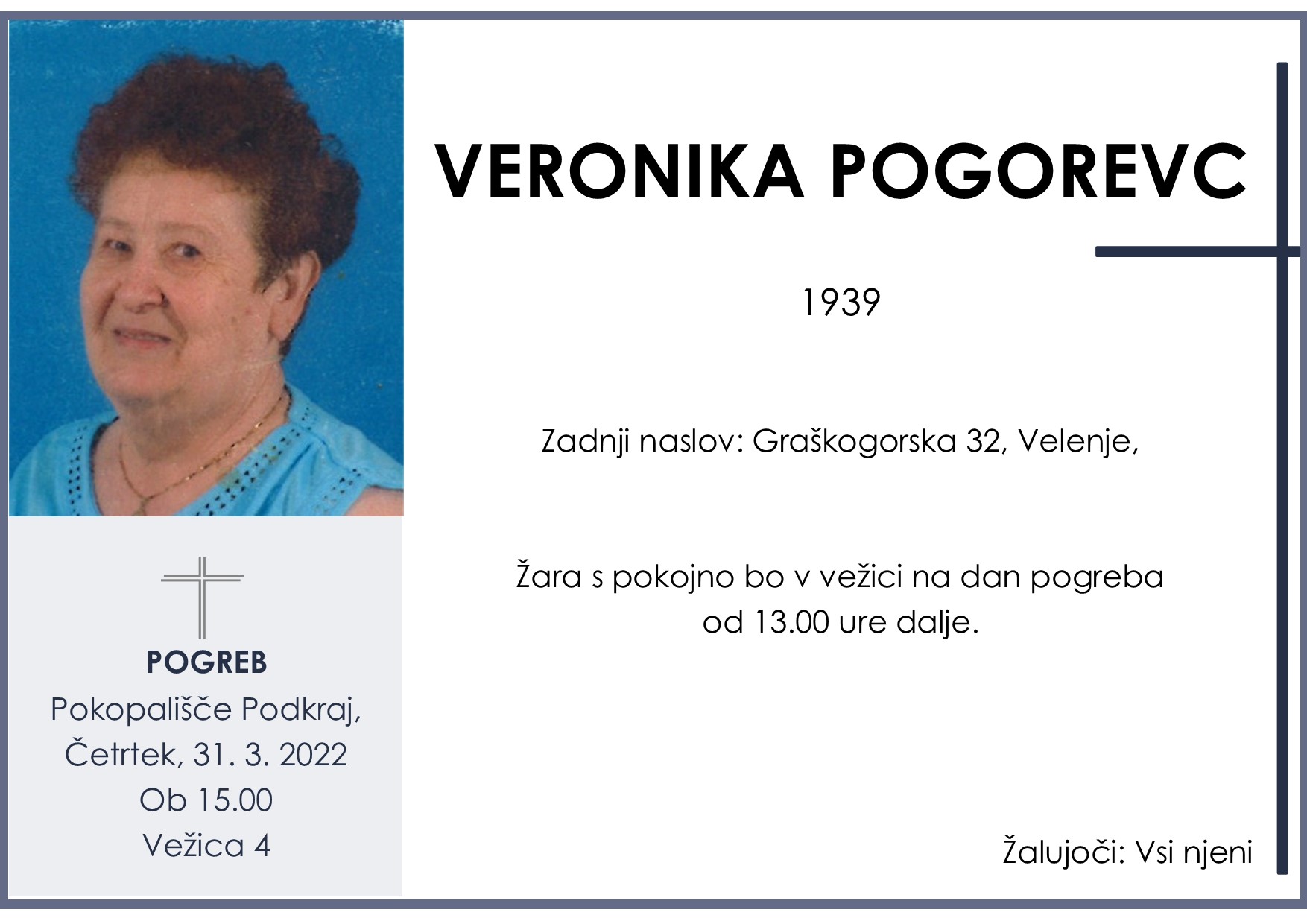 Pogorevc Veronika 1939