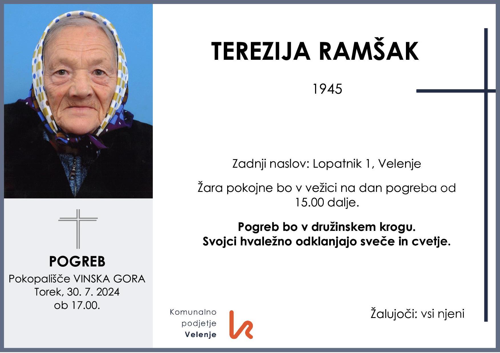 Ramšak Terezija 1945 1