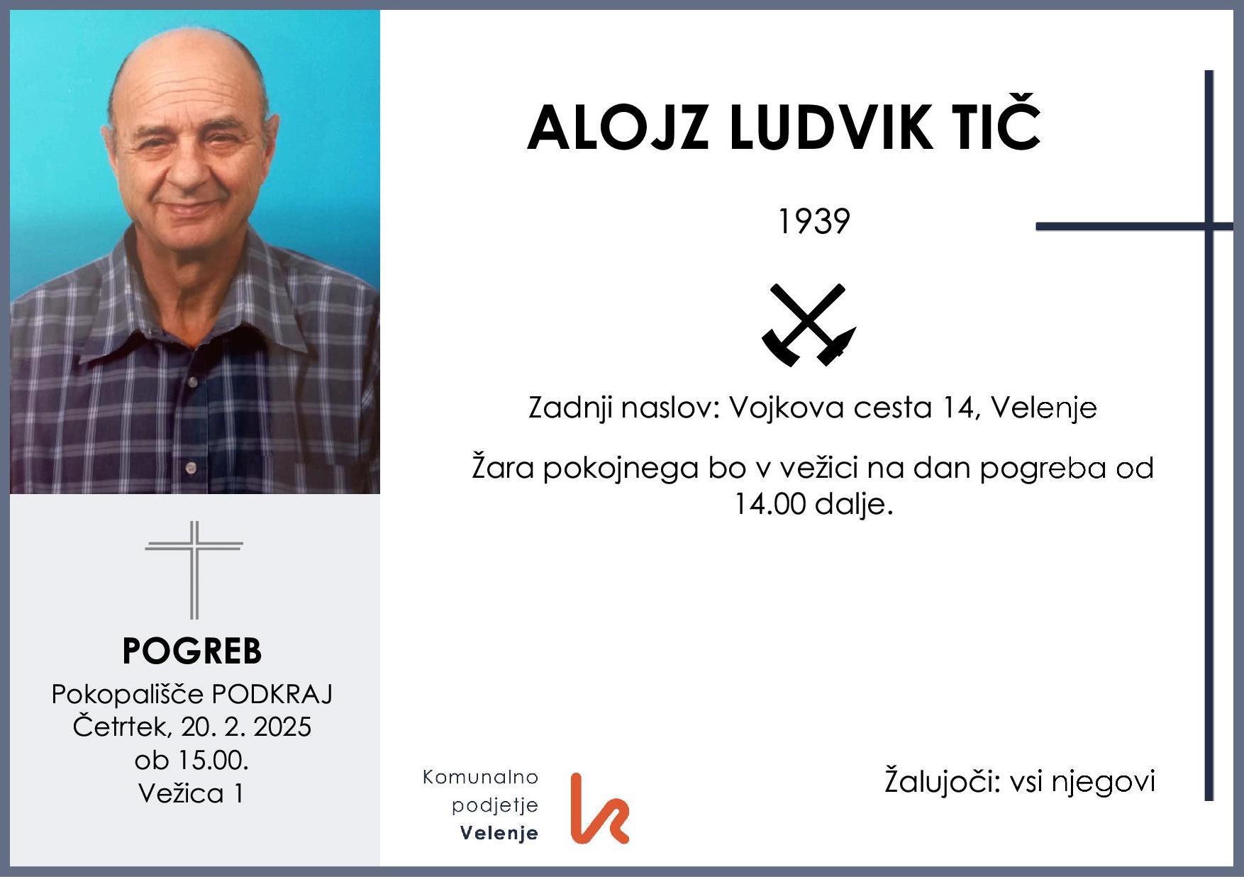 Tič Alojz Ludvik 1939 1