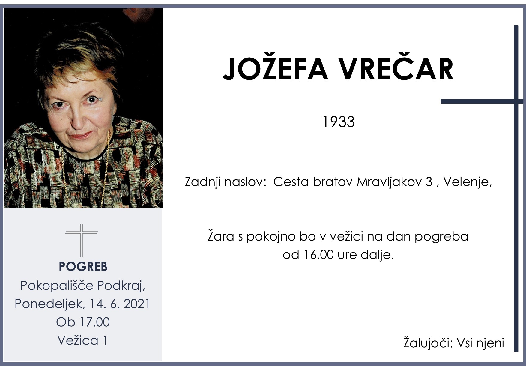 Vrečar Jožefa 1933