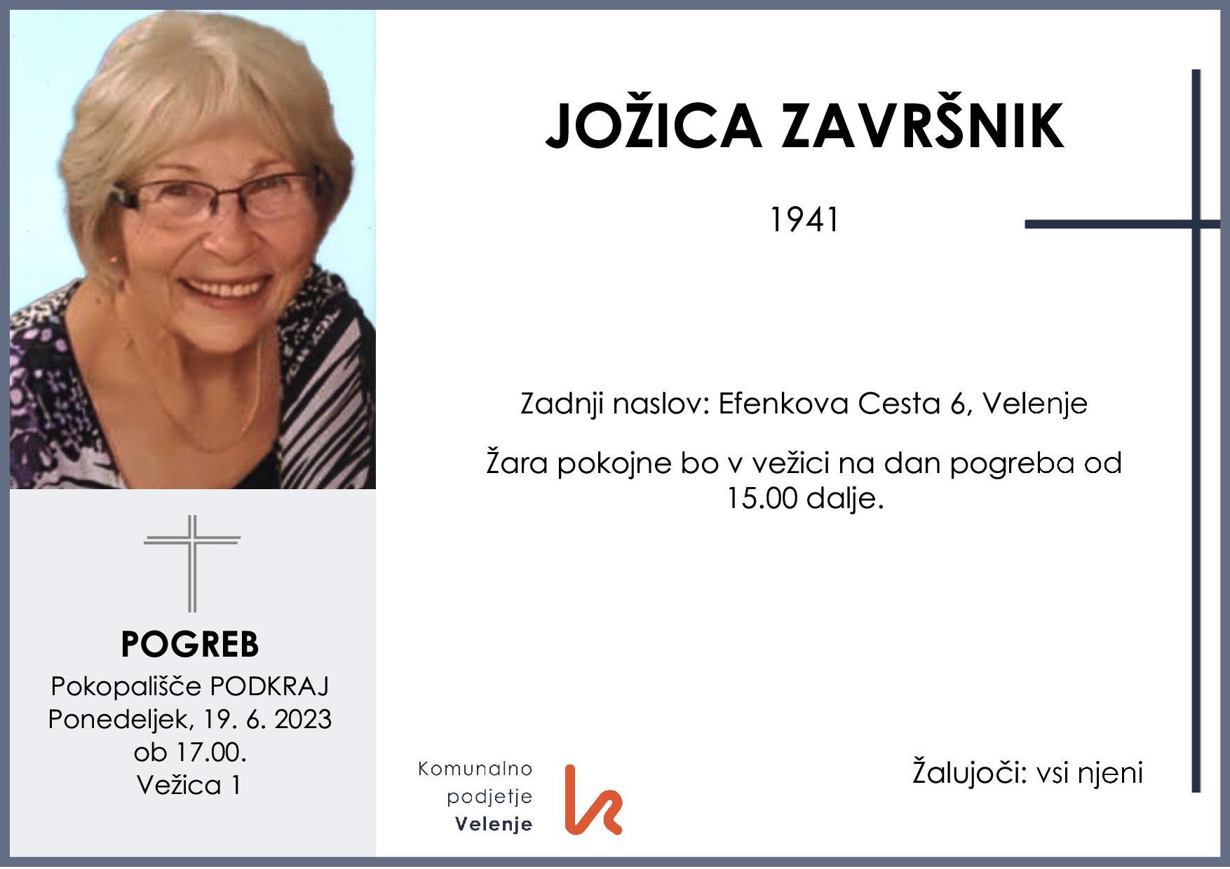 Završnik Jožica 1941 1